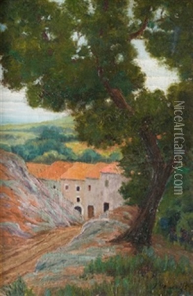Paisaje Oil Painting - Joaquim Vancells y Vieta