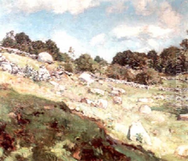 Connecticut Hillside Oil Painting - Charles Harold Davis