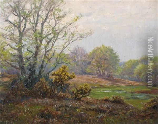 New Forest Scene Oil Painting - Frederick Golden Short