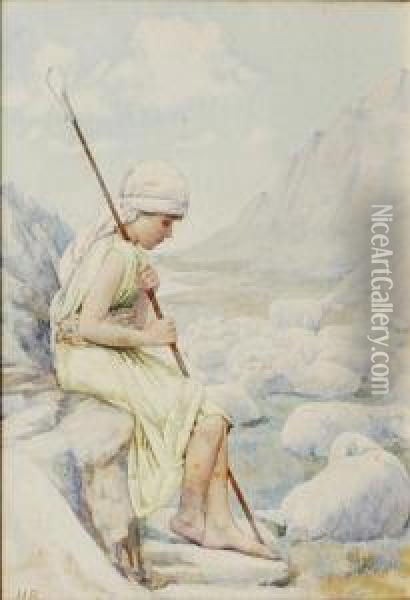 The Shepherd Oil Painting - Henry Ryland