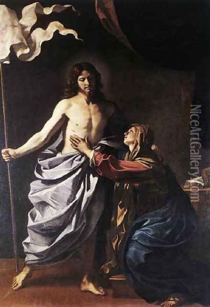 The Resurrected Christ Appears To The Virgin 1629 Oil Painting - Giovanni Francesco Barbieri