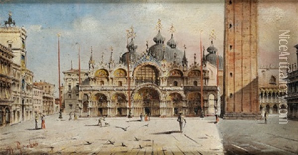 Blick Auf San Marco Oil Painting - Marco Grubas