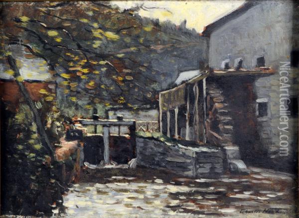Le Moulin A Eau Oil Painting - Charles Houben