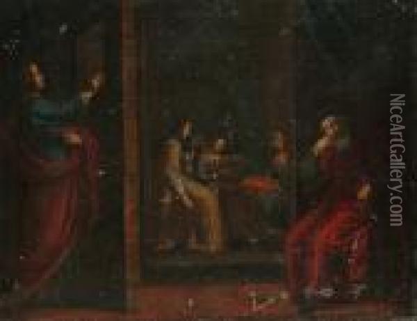 The Charity Of St Nicholas Oil Painting - Giovanni Martinelli
