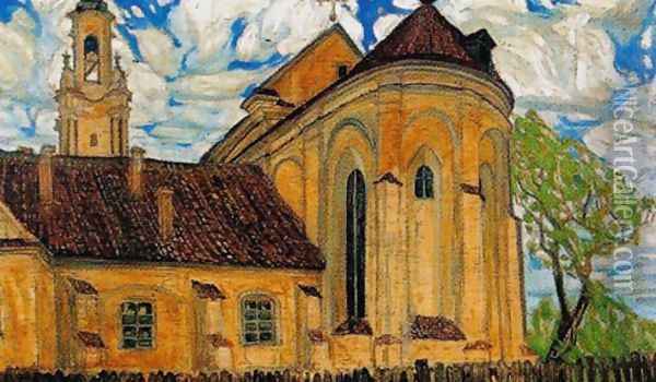 Bernardine Church in Grodno Oil Painting - Zygmunt (Zych) Bujnowski