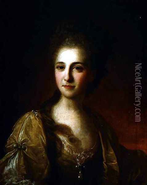 Portrait of an Unknown Woman, c.1770 Oil Painting - Fedor Rokotov