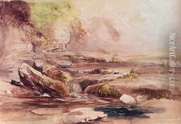 In Cusop Brook Near Hay-On-Wye, Wales Oil Painting - Samuel Palmer