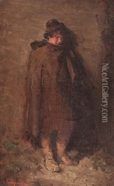 Boy From Vitre Oil Painting - Nicolae Grigorescu