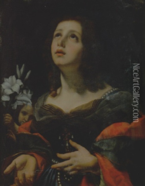 Santa In Orazione Oil Painting - Carlo Dolci