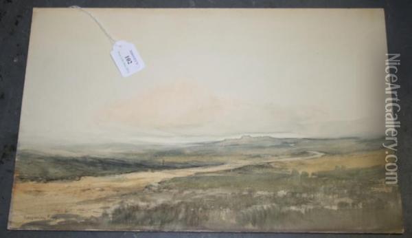 A Cornish Moorland Evening Oil Painting - John Baragwanath King