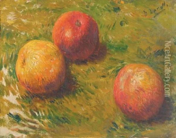 Nature Morte Aux Pommes Oil Painting - Henri Lerolle
