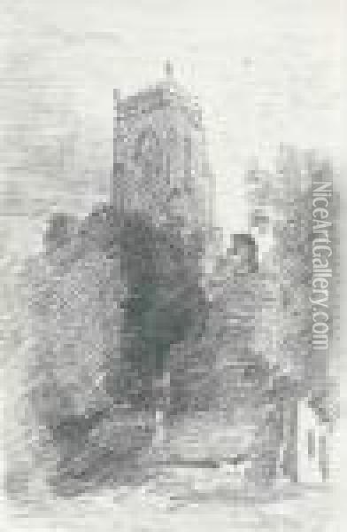 The Tower Of St Michael's Church, Framlingham Oil Painting - John Constable