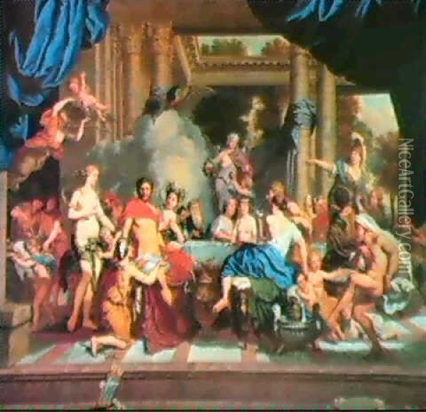 The Marriage Feast Of Peleus Thetis Oil Painting - Gerard de Lairesse