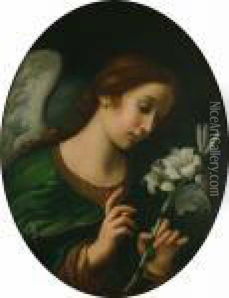 The Angel Of The Annunciation Oil Painting - Carlo Dolci
