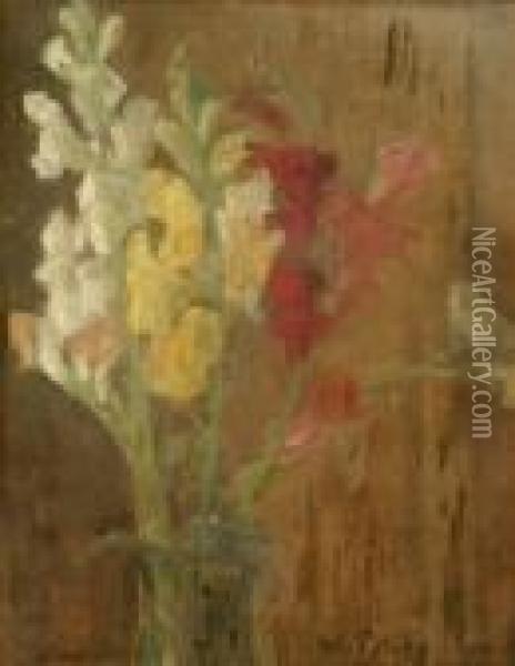 Blomster I Vase Oil Painting - Wilhelm Peters
