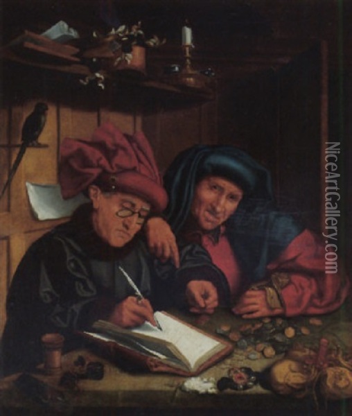 The Tax Collectors Oil Painting - Quentin Massys the Elder