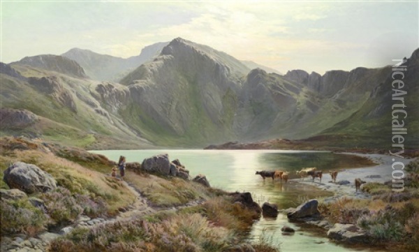 Llanberis, North Wales Oil Painting - Sidney Richard Percy