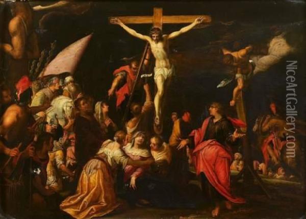 La Crucifixion. Oil Painting - Hans Von Aachen