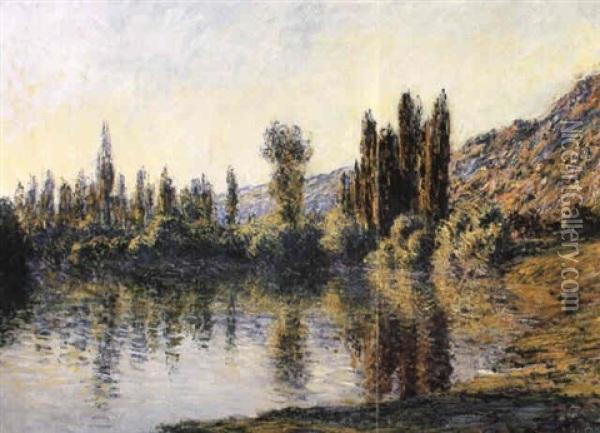 La Seine...vetheuil Oil Painting - Claude Monet