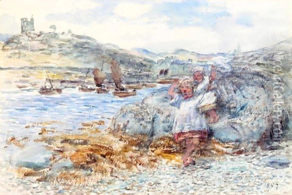 Tarbert, Well May The Boatie Row Oil Painting - William McTaggart