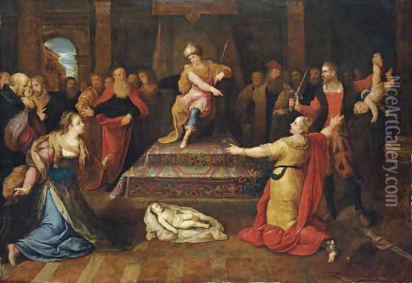 The Judgement of Solomon 2 Oil Painting - Frans II Francken