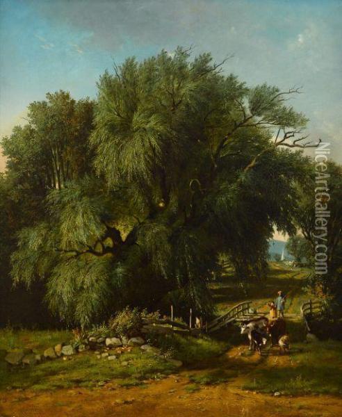 Going To Pasture Oil Painting - Albert (Fitch) Bellows