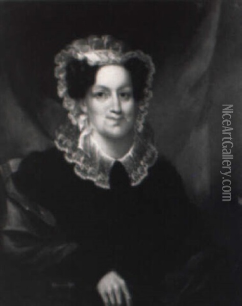 Portrait Of Mrs. Nathanial Ellmaker Oil Painting - Jacob Eichholtz