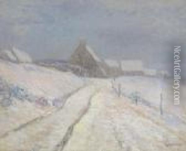 Paysage Sous La Neige Oil Painting - Gustave Loiseau