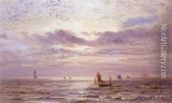 Early Morning, Boats Coming Home Oil Painting - Henry Moore