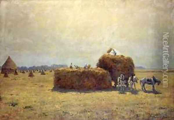The Harvest Oil Painting - Pierre-Georges Dieterle