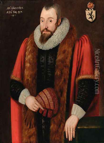 Portrait of Thomas Jones of Shrewsbury, Shropshire Oil Painting - English School