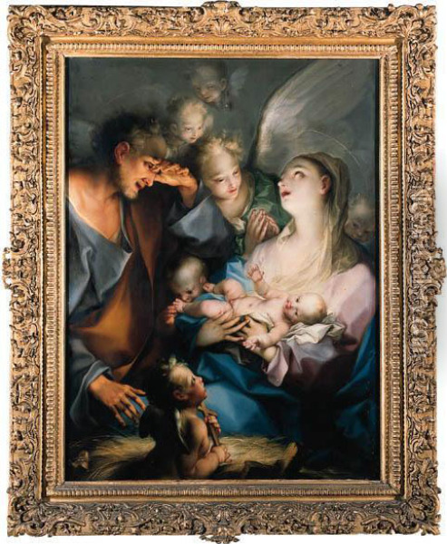 The Holy Family Oil Painting - Ignazio Stern