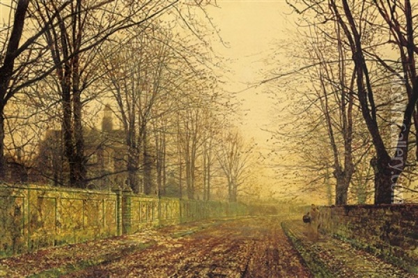 The Sere And Yellow Leaf Oil Painting - John Atkinson Grimshaw