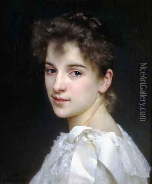 Portrait de Gabrielle Cot (Portrait of Gabrielle Cot) Oil Painting - William-Adolphe Bouguereau