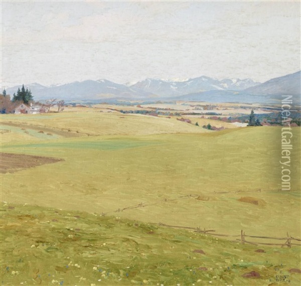 Alpine Landscape With Jochberg And Heimgarten Oil Painting - Ernst Dorn
