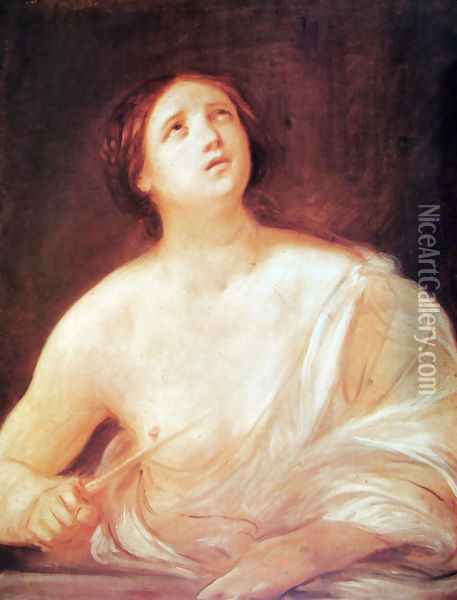 Suicide of Lucretia Oil Painting - Guido Reni