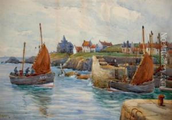 Along The Coast Oil Painting - Paul, Paulin Martin