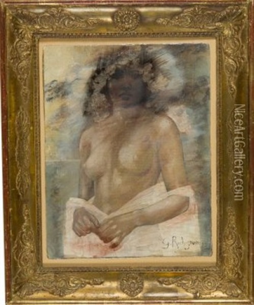 Halbakt Einer Jungen Nordafrikanerin Oil Painting - Georges Antoine Rochegrosse