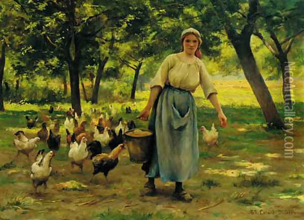 La fermiere Oil Painting - Therese Marthe Francois Cotard-Dupre