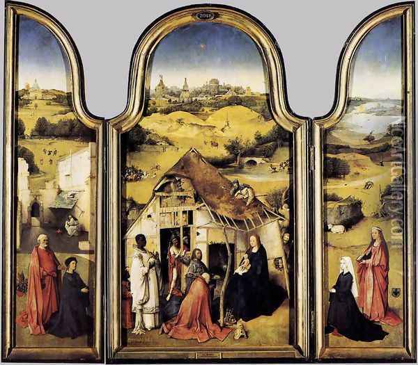 Triptych of the Adoration of the Magi 1510 Oil Painting - Hieronymous Bosch
