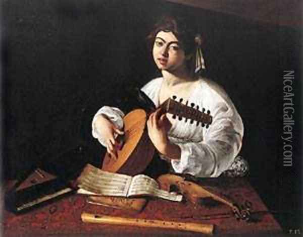 The Lute Player Oil Painting - Michelangelo Merisi Da Caravaggio