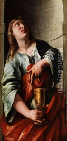 Bildnis Des Apostel Johannes Evangelist Oil Painting - Francesco Salvator Fontebasso
