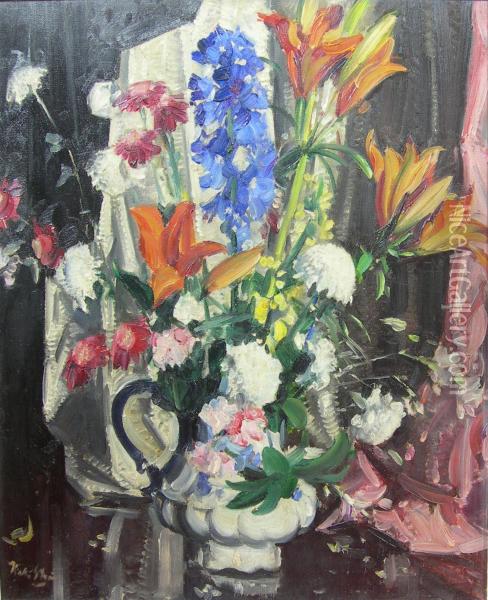 Summer Flowers Oil Painting - Walter Graham Grieve
