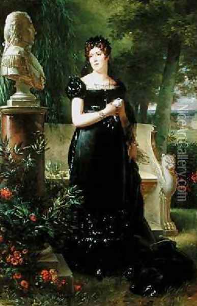 Portrait of Madame Bessieres Oil Painting - Robert-Jacques-Francois-Faust Lefevre