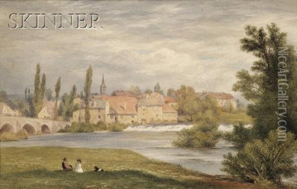 Picnic By The River Oil Painting - John Henry Hill