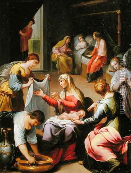 The Birth of the Virgin Oil Painting - Vittorio Casini