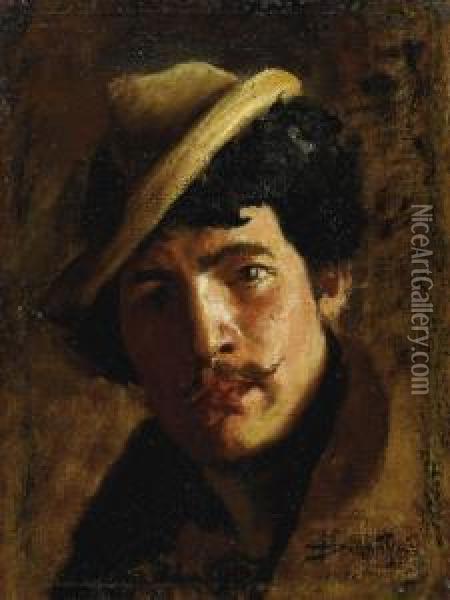 Bildnis Eines Mannes Oil Painting - Giovanni Segantini