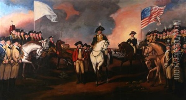 The Surrender Of Lord Cornwallis At Yorktown, Va Oil Painting - John Trumbull