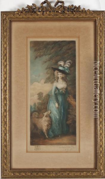 Lady Hallett Oil Painting - Samuel Arlent Edwards