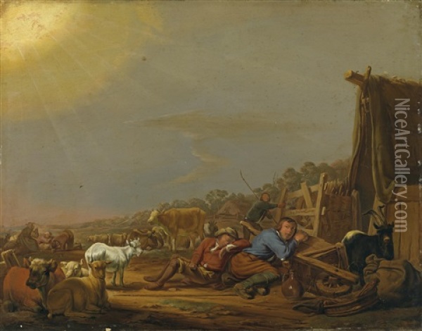 Die Verkundigung An Die Hirten Oil Painting - Jan van Ossenbeeck
